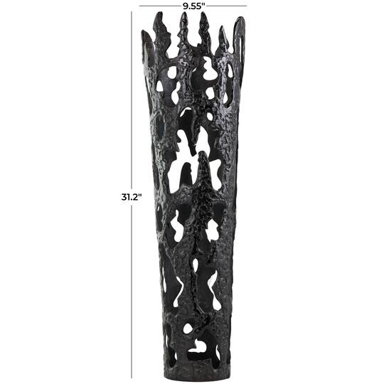 31" Contemporary Aluminum Melting Drip Vase